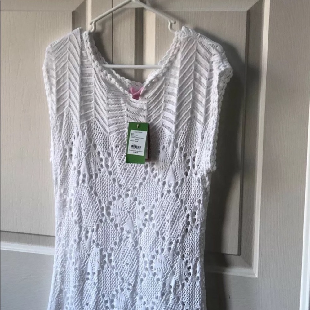 Lilly Pullitzer white crochet dress NWT